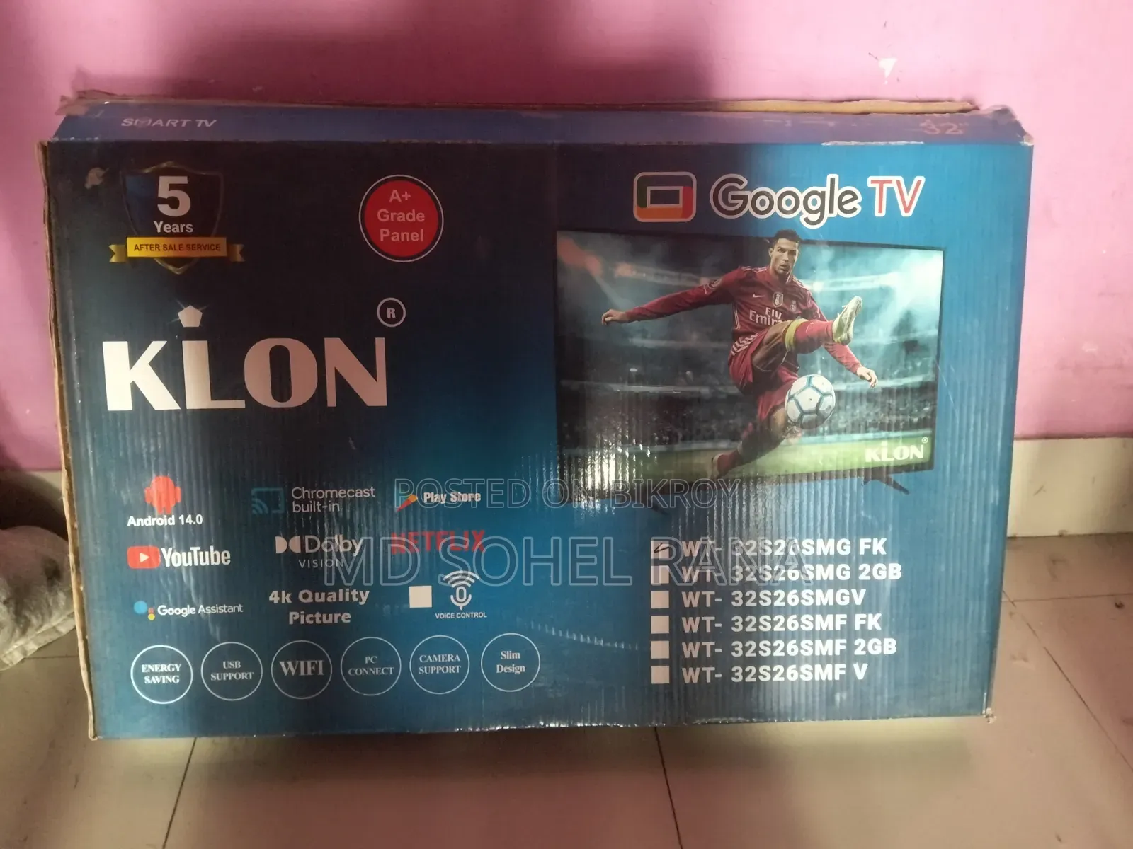 KLON 32" Android Smart TV - Used for only 4 months