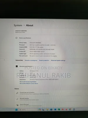 Desktop Computer 8GB Intel Core i5 SSD 256GB