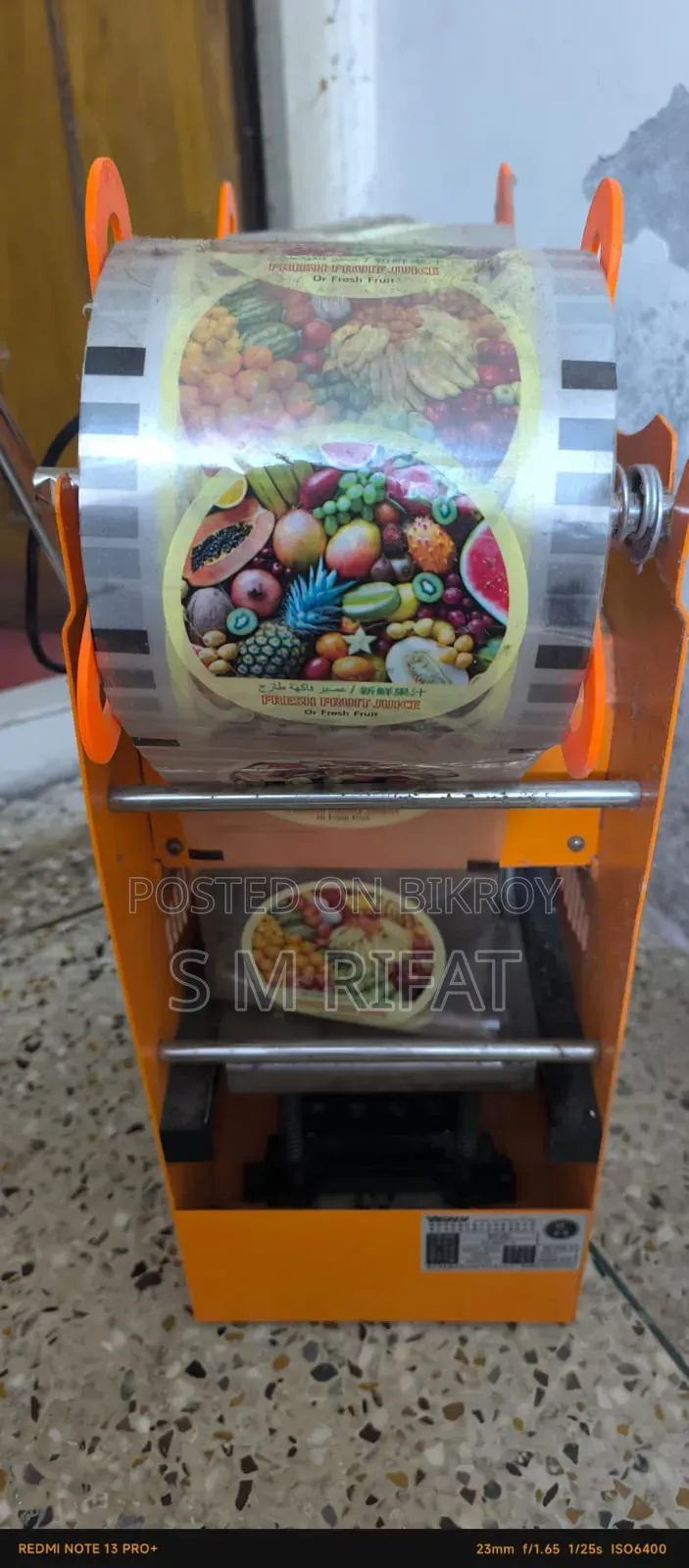 Juice Cup Sealer Machine