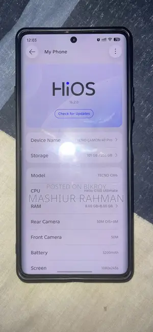 Tecno Camon 40 Pro 4G 256 GB Black