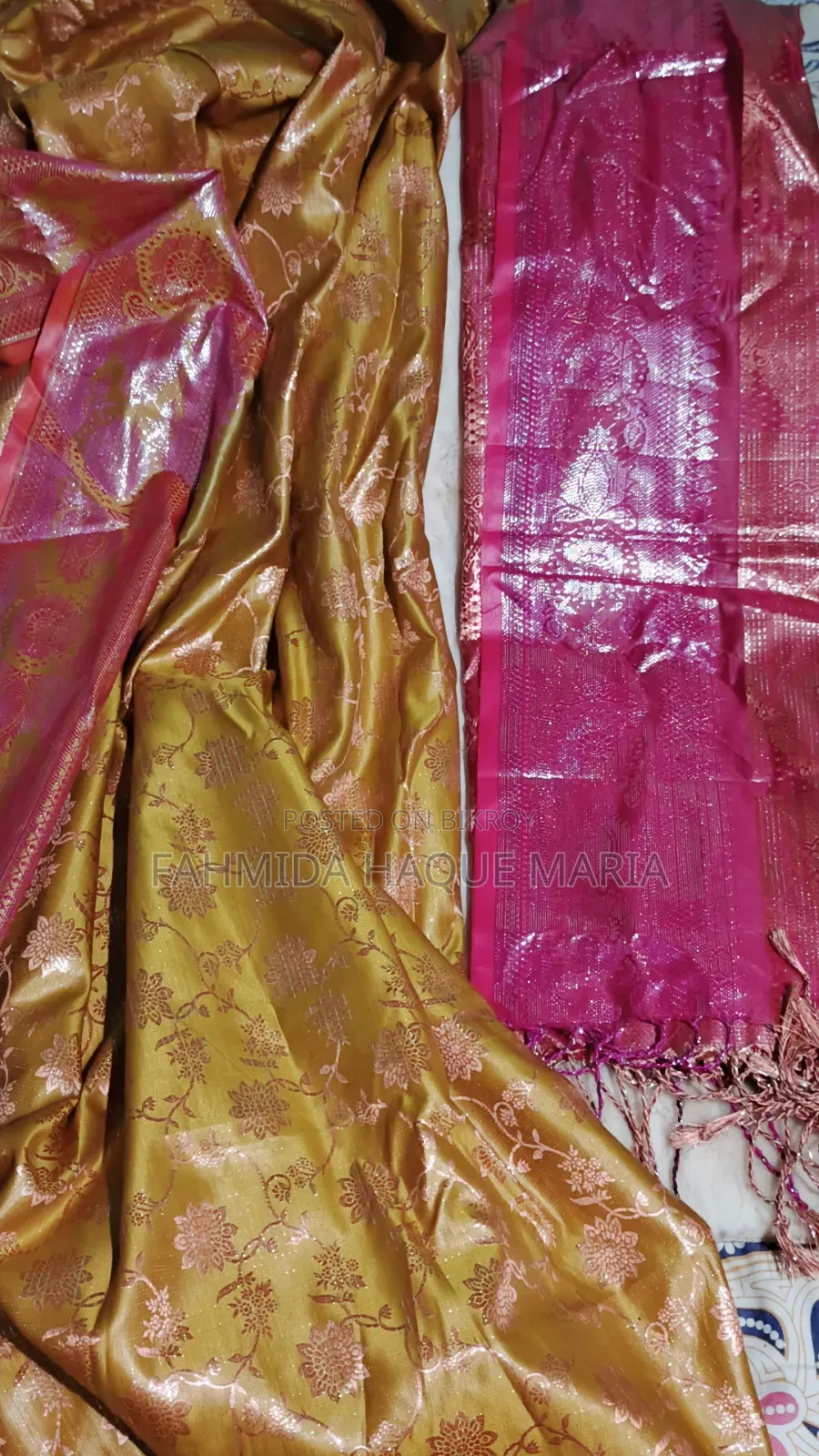 সিল্ক অ্যান্ড জর্জেট শাড়ি