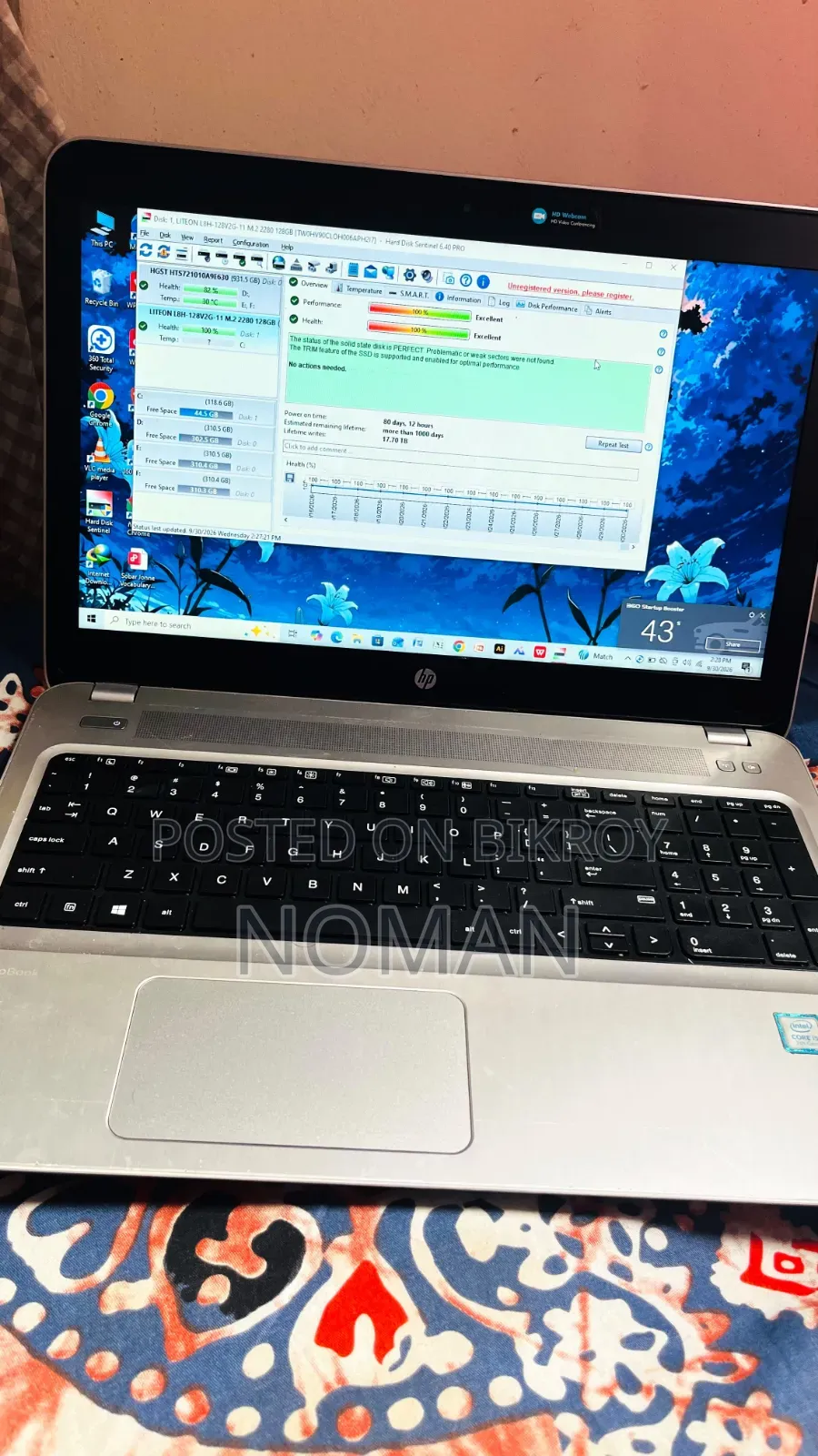 Laptop HP ProBook 450 G4 8GB Intel Core i5 HDD + SSD 1TB