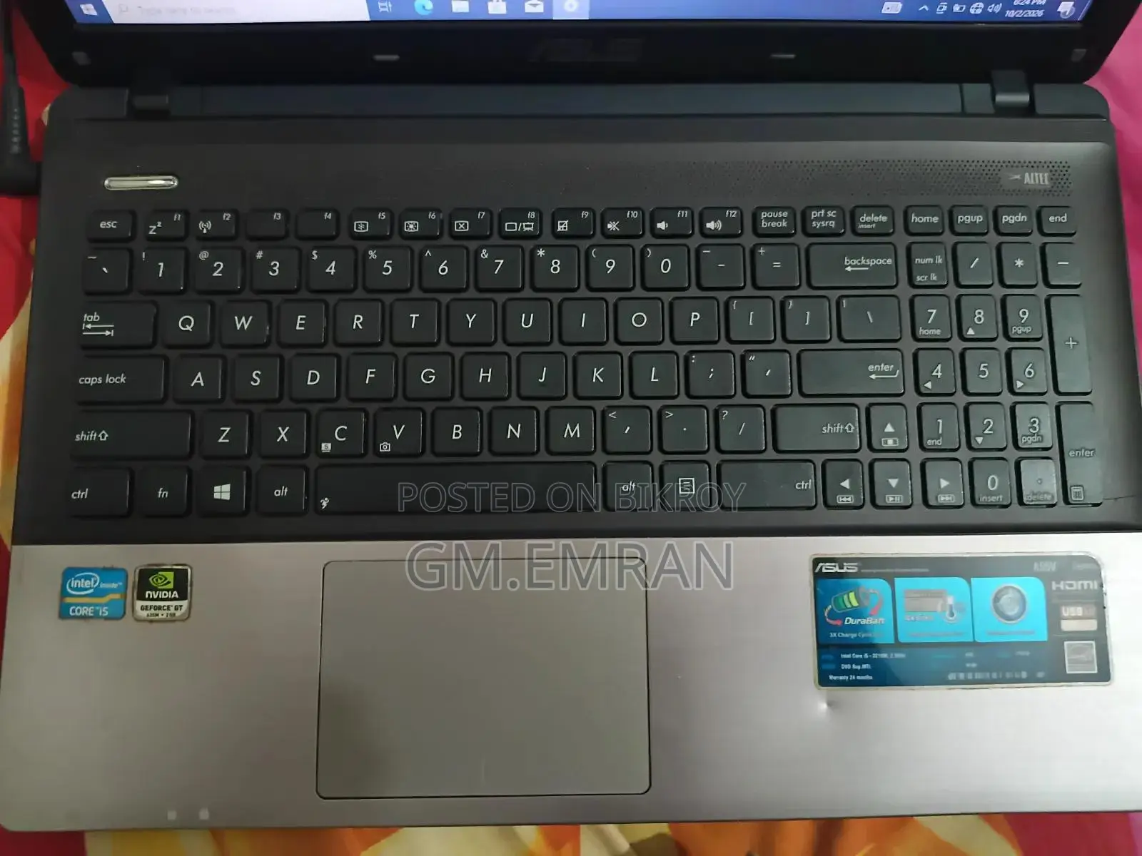 Laptop Asus 4GB Intel Core i5 SSD 128GB