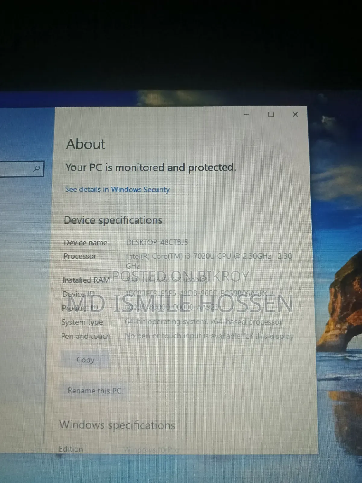 Laptop HP 250 G6 4GB Intel Core i3 SSHD+SSD 1T