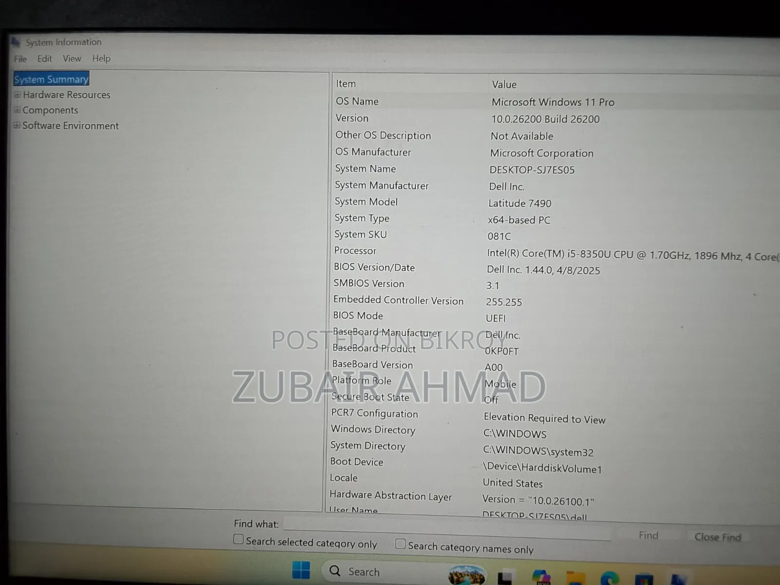 Laptop Dell Latitude 7490 12GB Intel Core i5 SSHD (Hybrid) 256GB