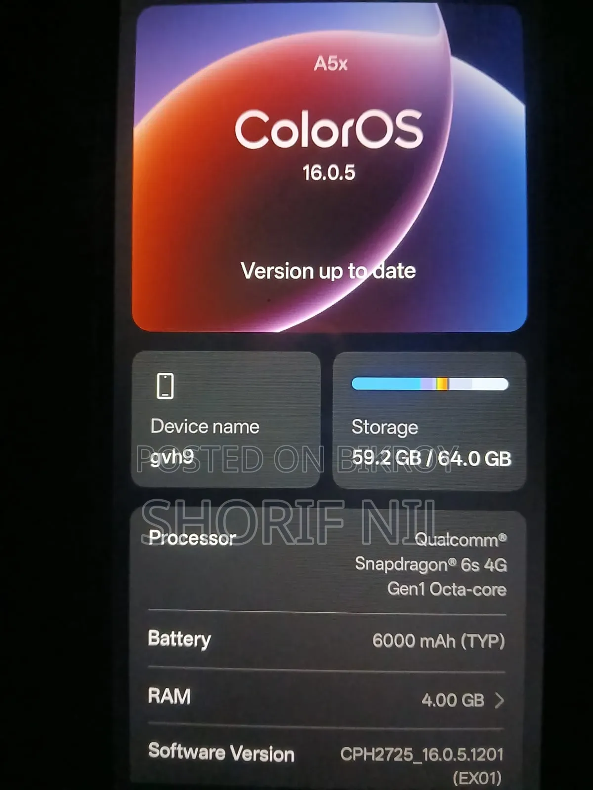 Oppo A5X 128 GB Bronze