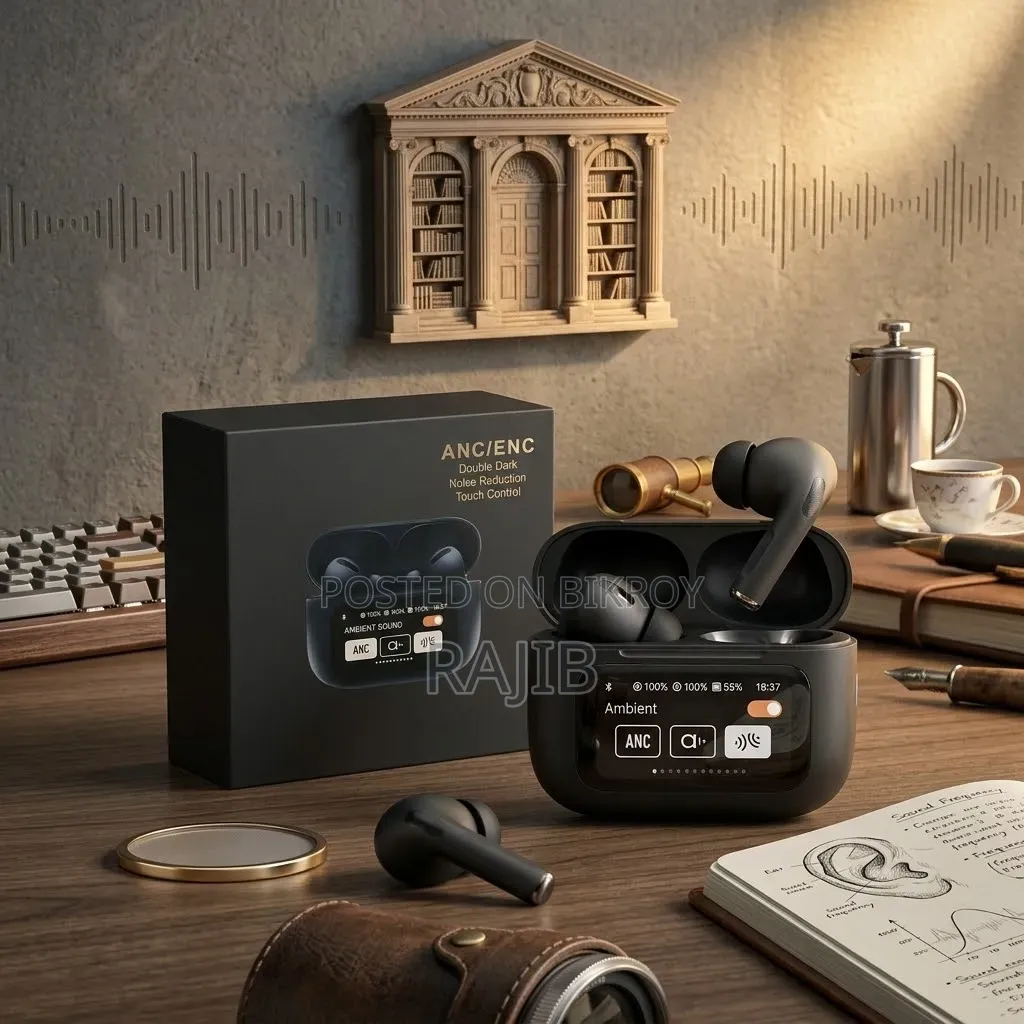 🎧 A9 Pro ANC/ENC স্মার্ট ডিসপ্লে ইয়ারবাডস (Smart Display Earbuds)