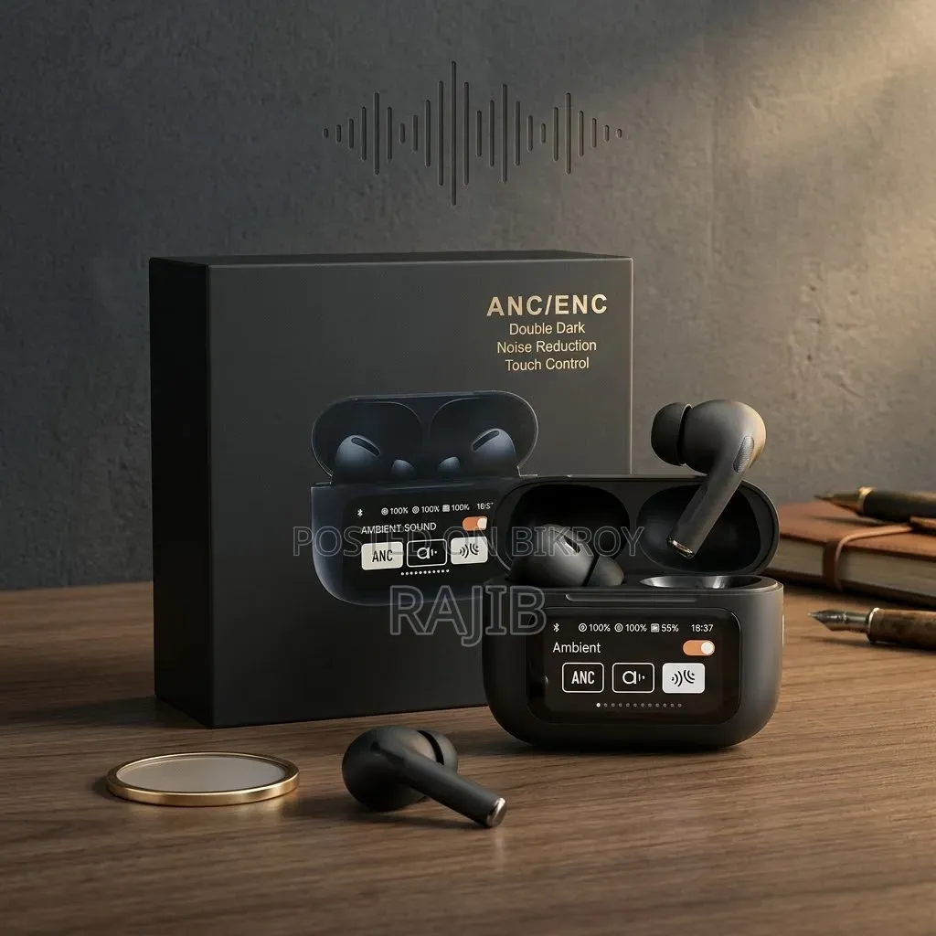 🎧 A9 Pro ANC/ENC স্মার্ট ডিসপ্লে ইয়ারবাডস (Smart Display Earbuds)