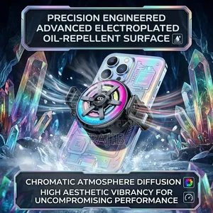 Magnetic/Clip-on Phone Cooler (RGB Light & Temperature Display)