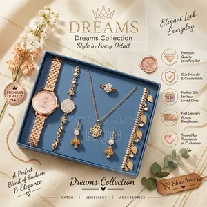 👑 Premium Touch Watch and Jewelry Gift Set 👑