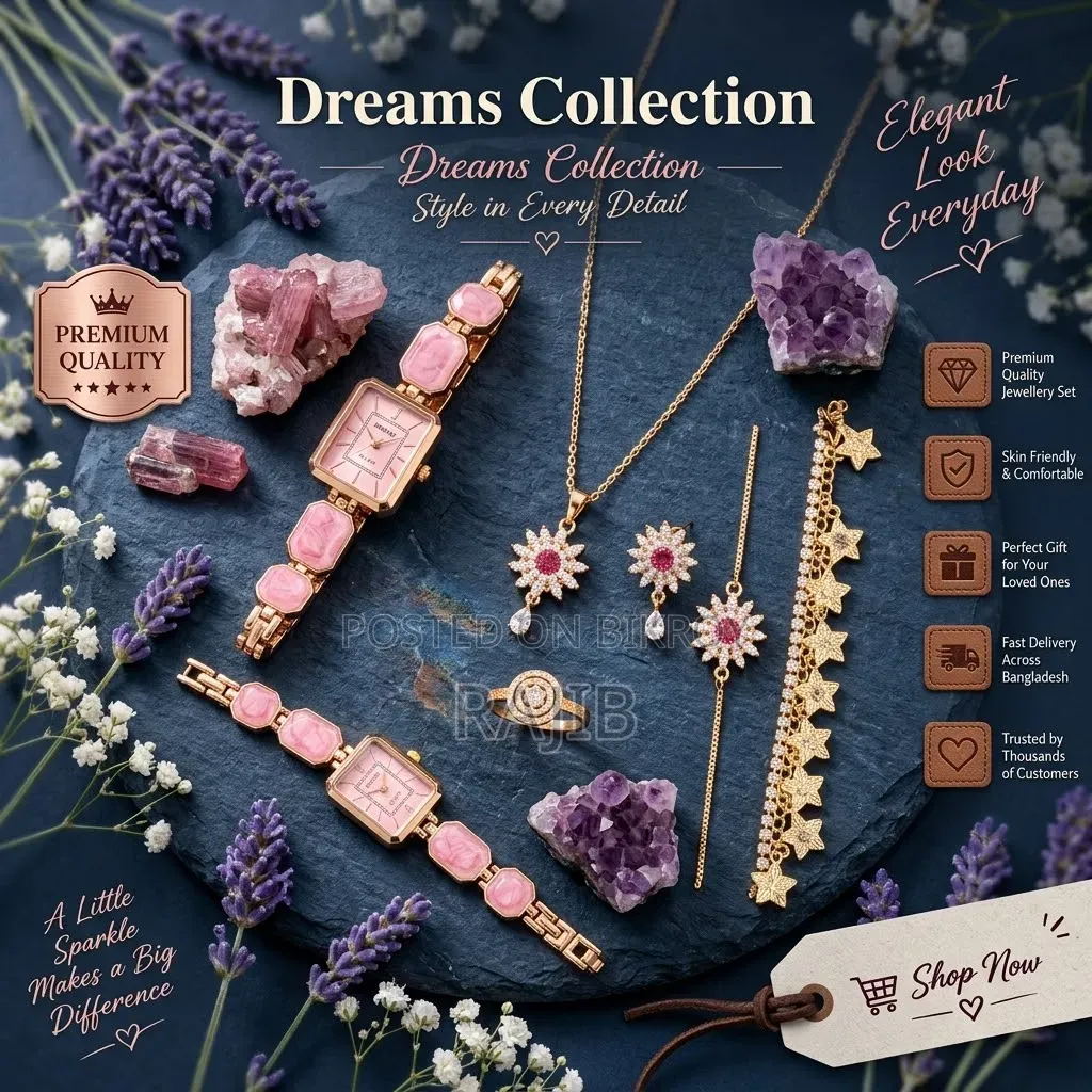 👑 Premium Jewelry and Watch Gift Set 👑