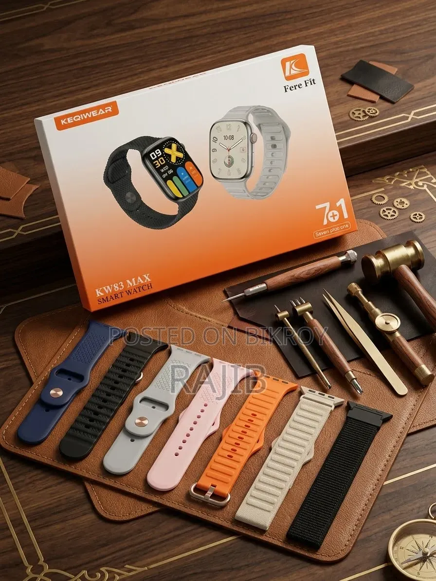 🌟 Keqiwear KW83 Max Smart Watch (7+1 Strap Combo) 🌟
