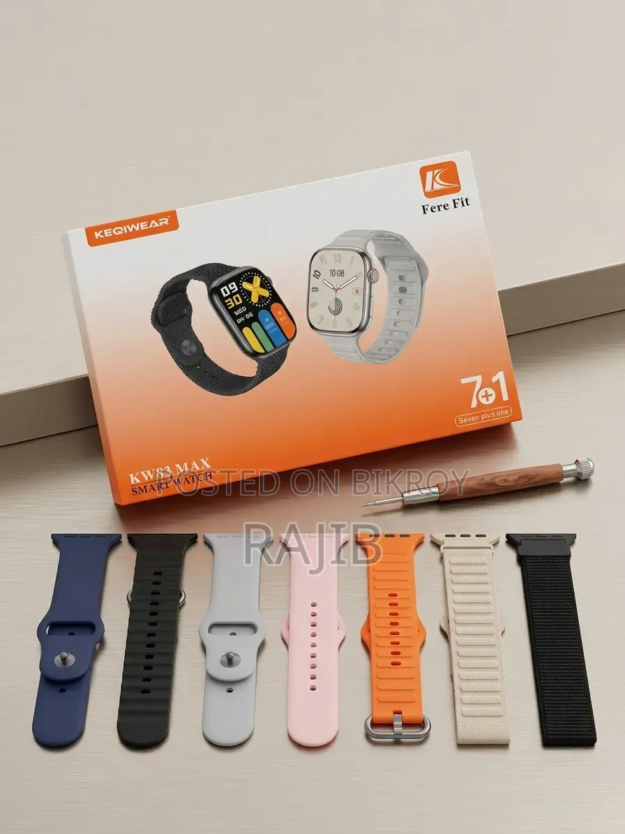 🌟 Keqiwear KW83 Max Smart Watch (7+1 Strap Combo) 🌟