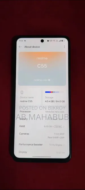 Realme C55 64 GB Gray