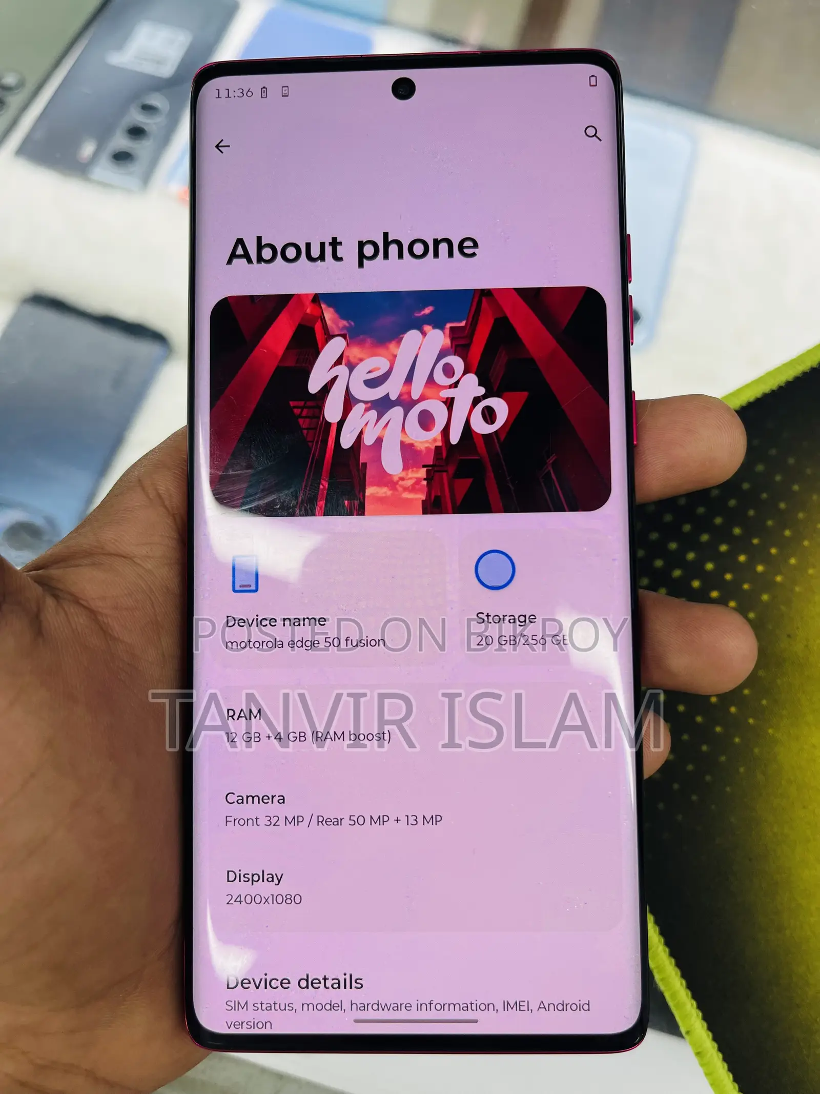 Motorola Edge 50 Fusion 256 GB Pink