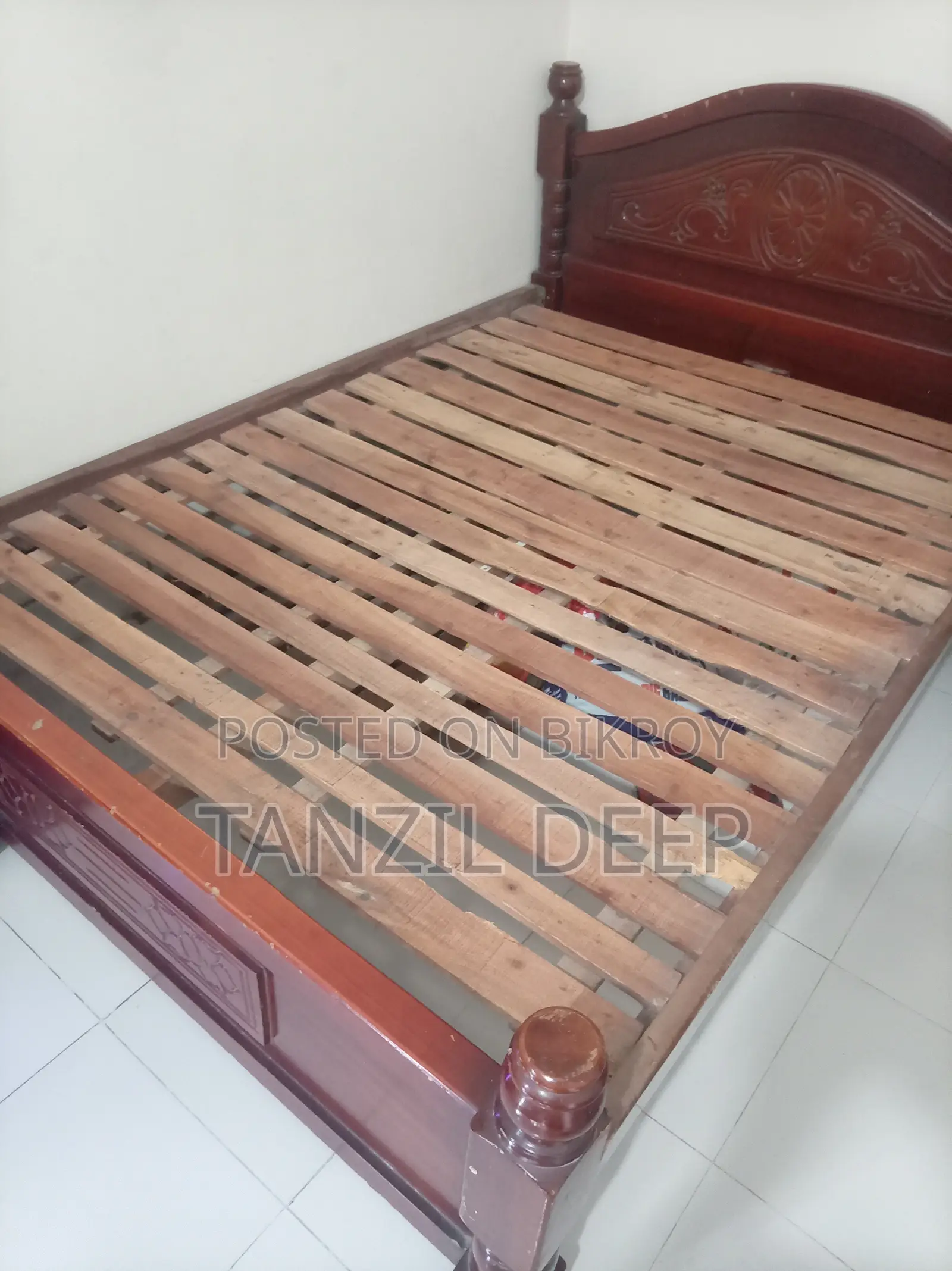 Solid Wooden Double Bed