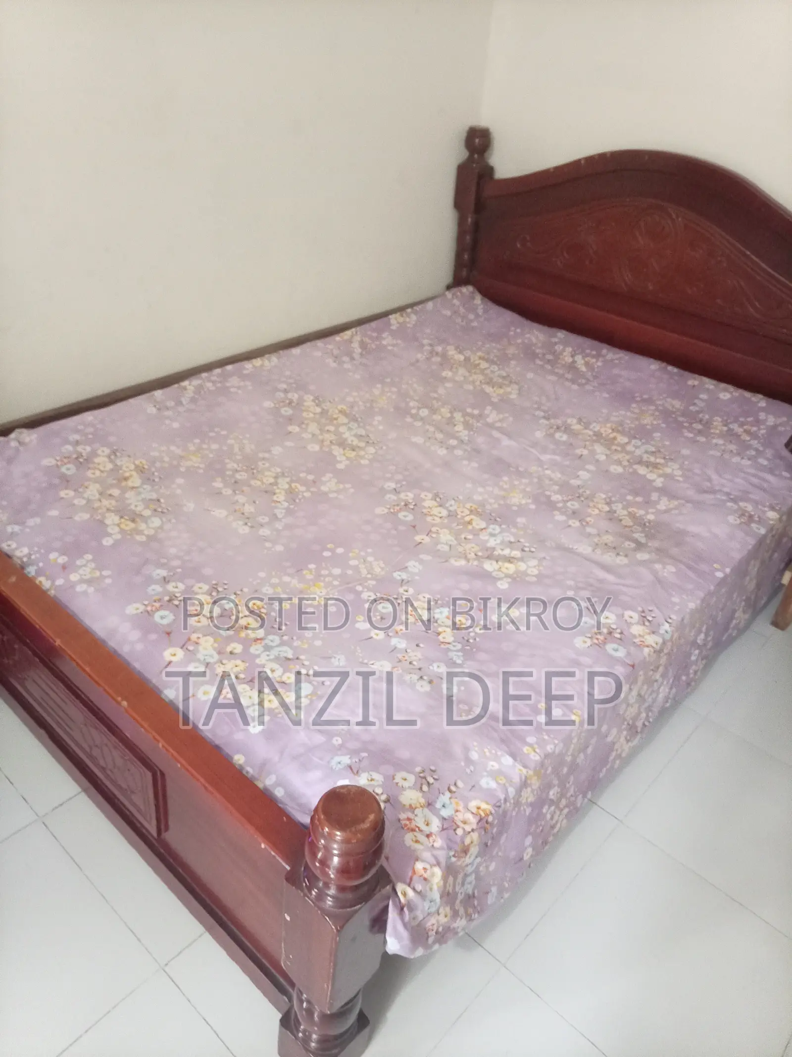 Solid Wooden Double Bed