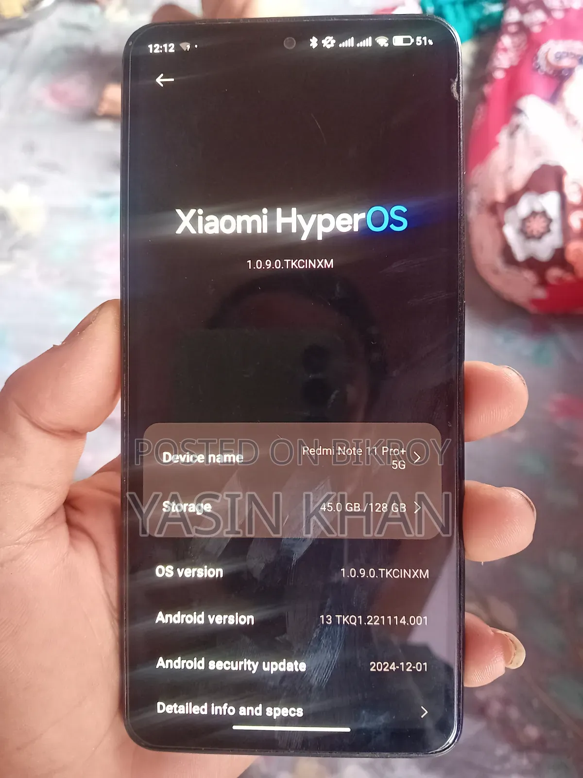 Xiaomi Redmi Note 11 Pro+ 5G 128 GB Red