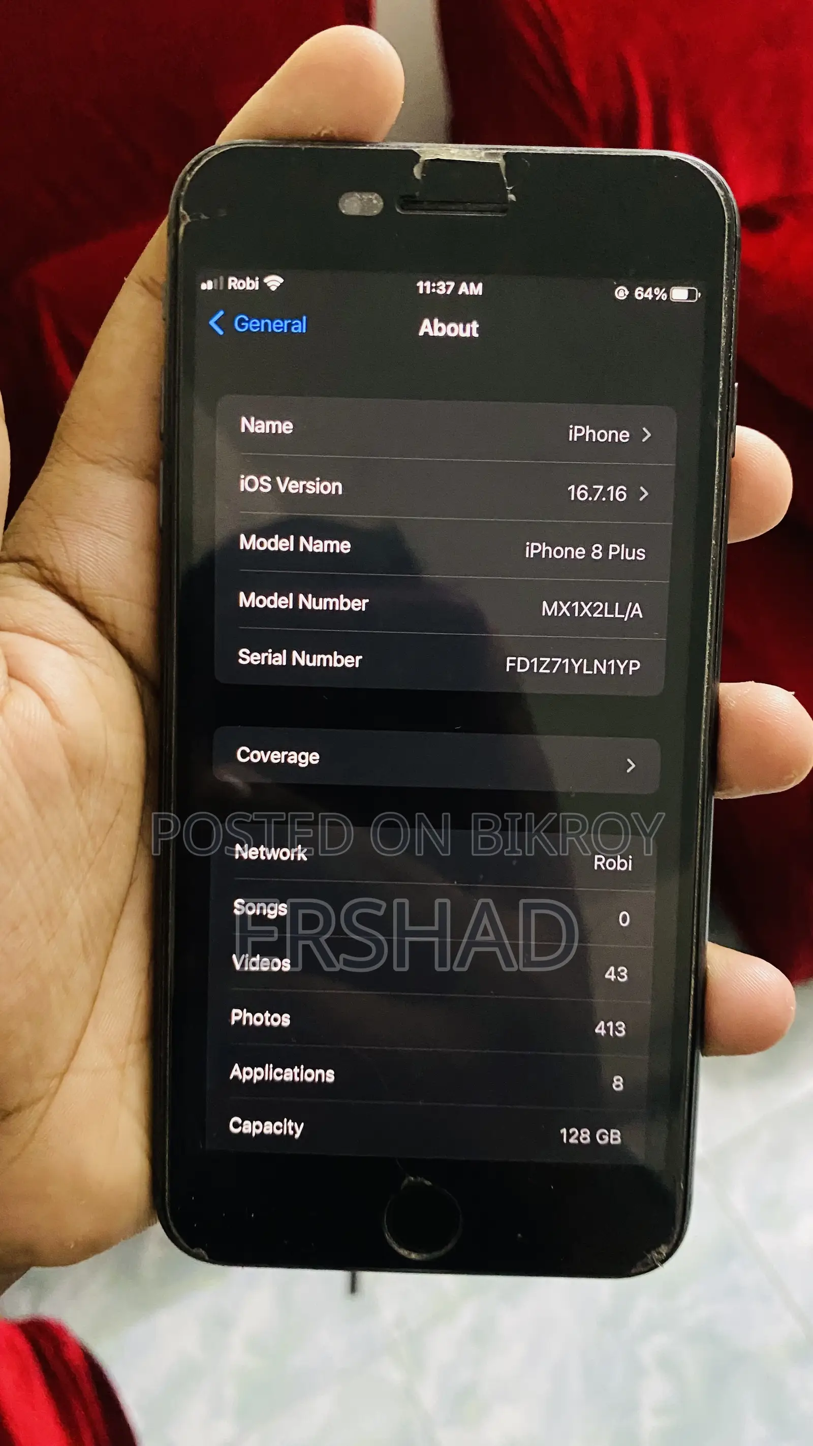 Apple iPhone 8 Plus 128 GB Black
