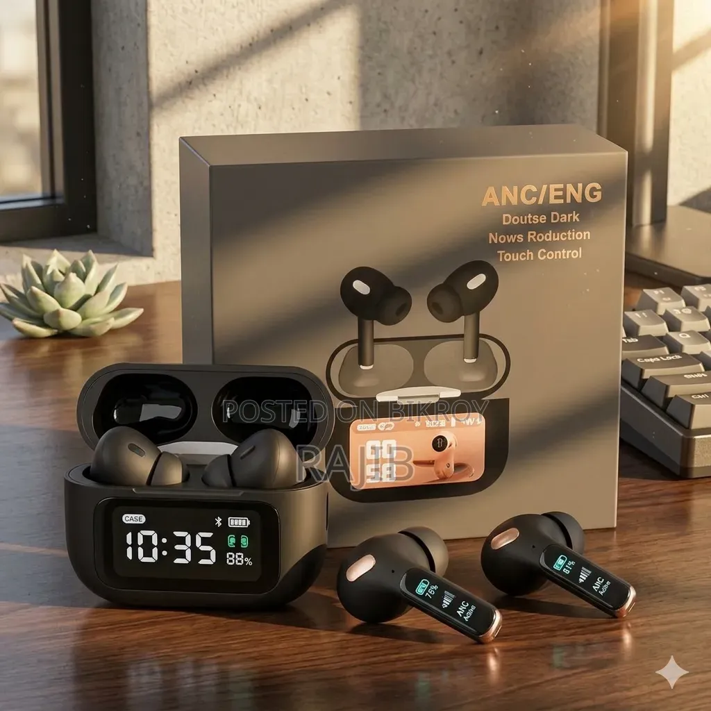 🎧 E9 Pro Touch Control Calling Display AirPods (Black)