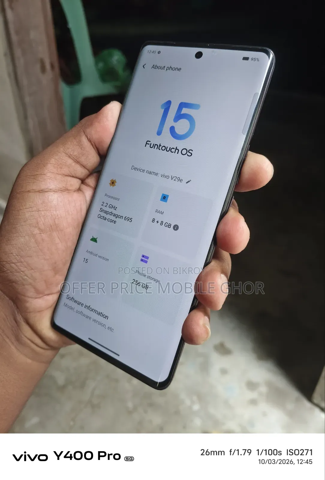 Vivo V29e 5G 256 GB Gold