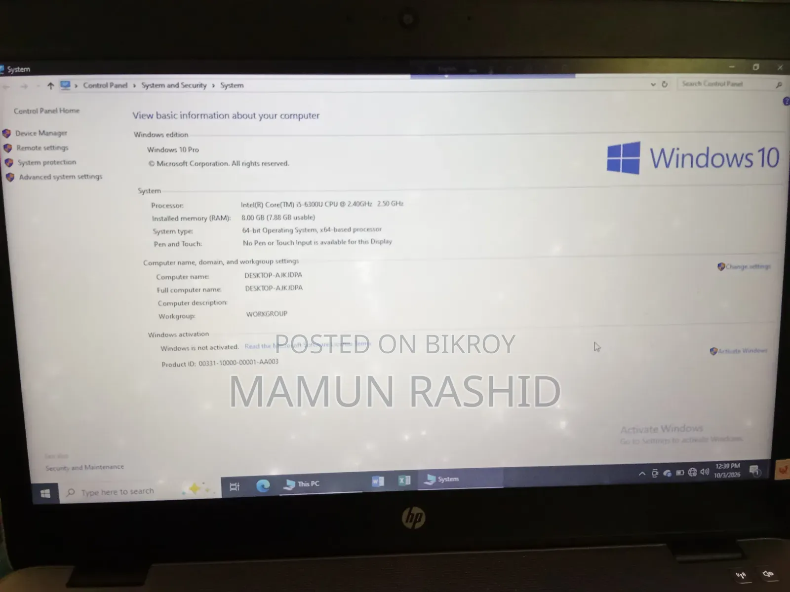 Laptop HP EliteBook 840 G3 8GB Intel Core i5 SSD 256GB
