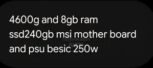 New Desktop Computer 8GB AMD Ryzen 5 SSD 256GB