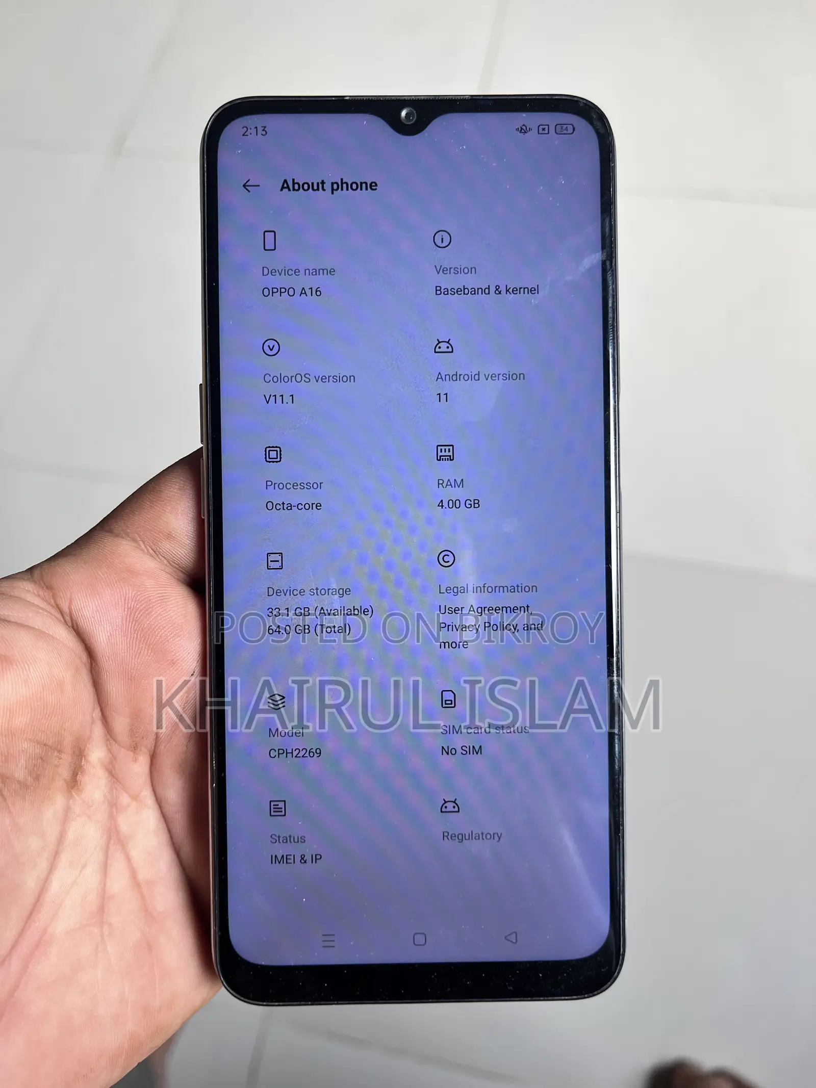 Oppo A16 64 GB White