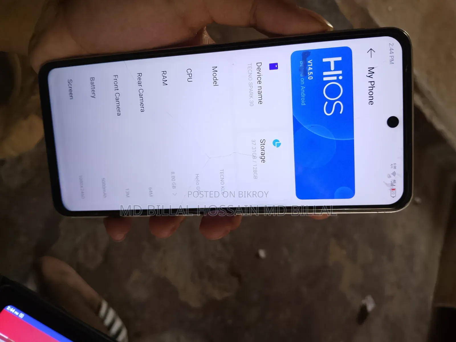 Tecno Spark 30 128 GB Rose Gold