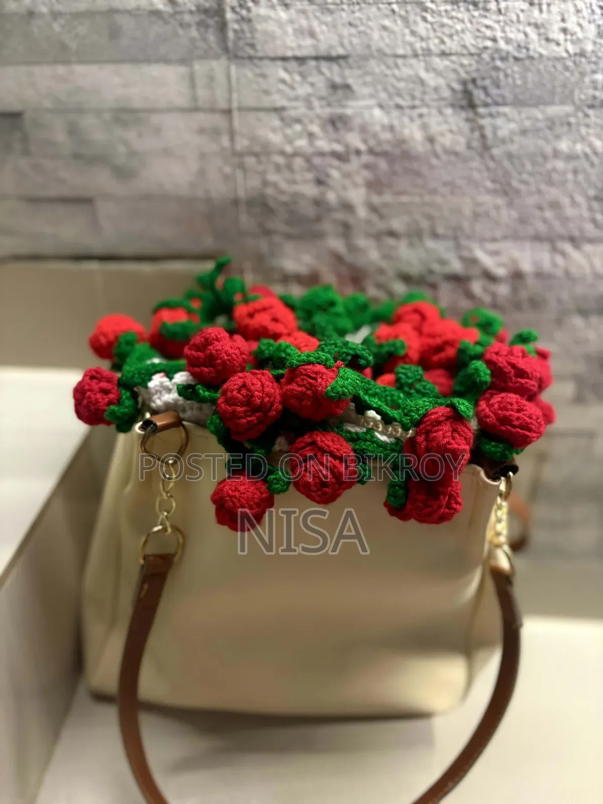 ক্রোশেট রোজ বুকেট💐