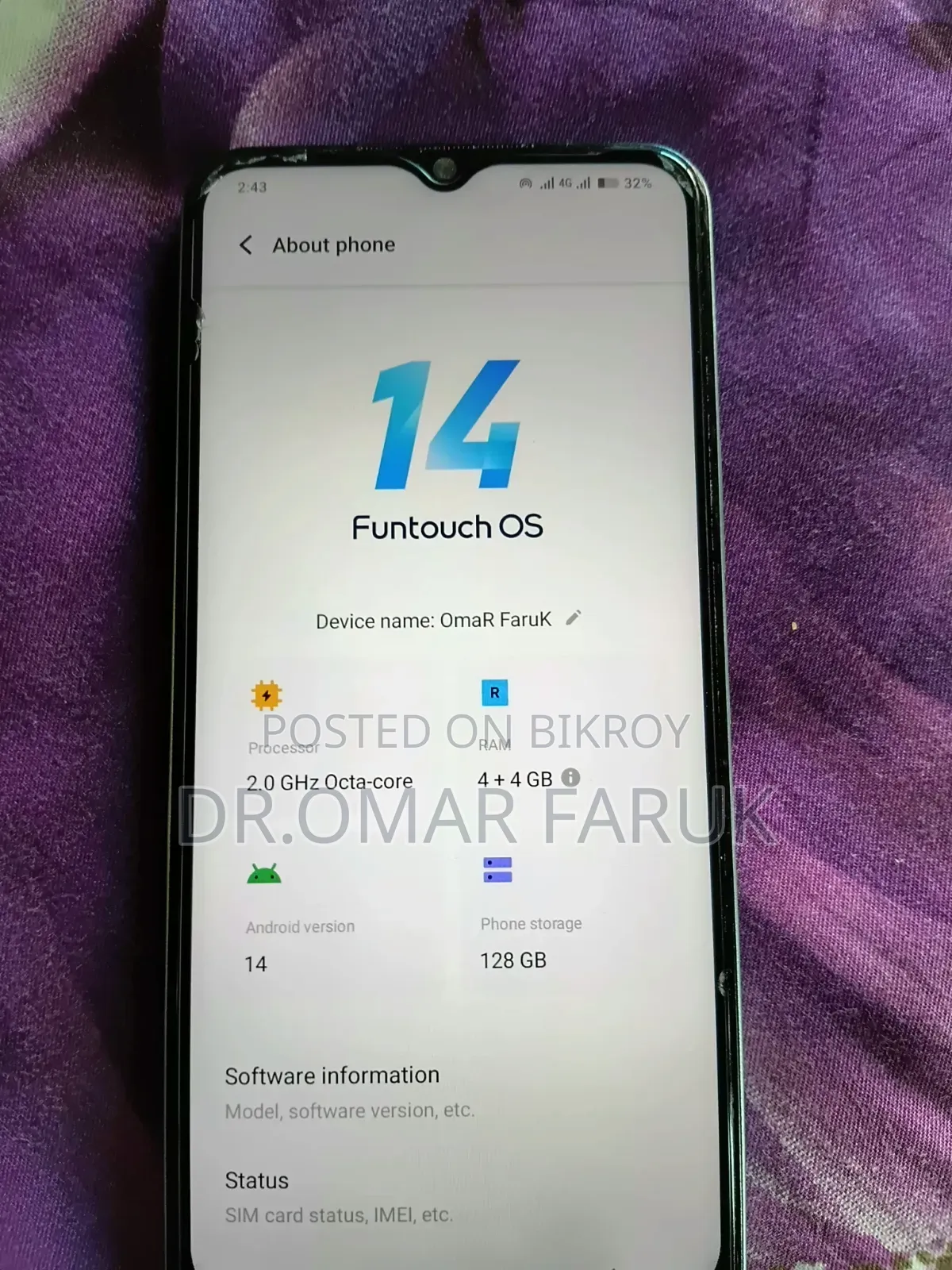 Vivo Y22s 128 GB Blue