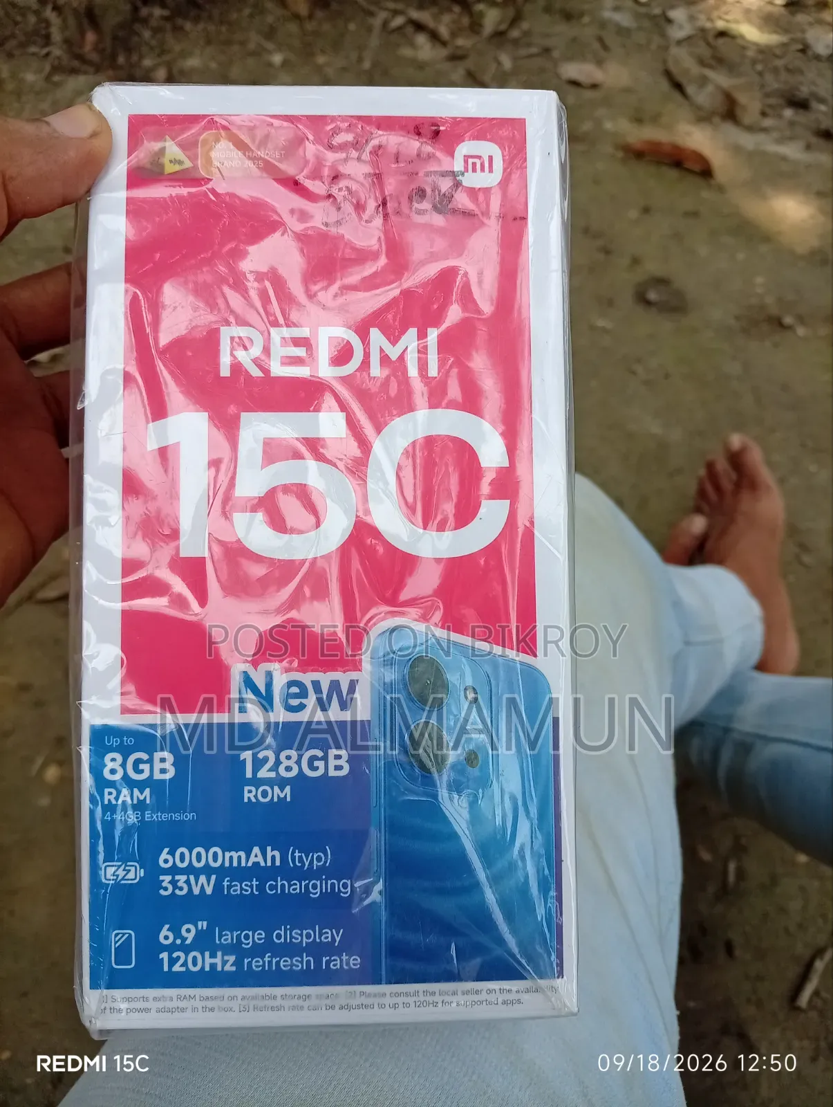New Xiaomi Redmi Note 15 128 GB Black