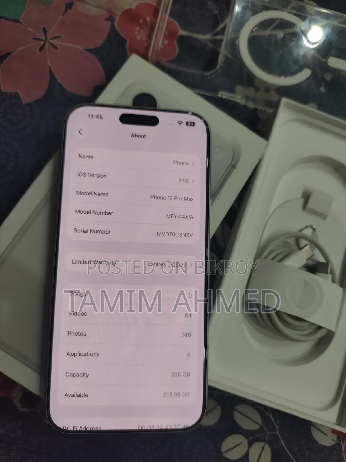 Apple iPhone 17 Pro Max 256 GB Silver