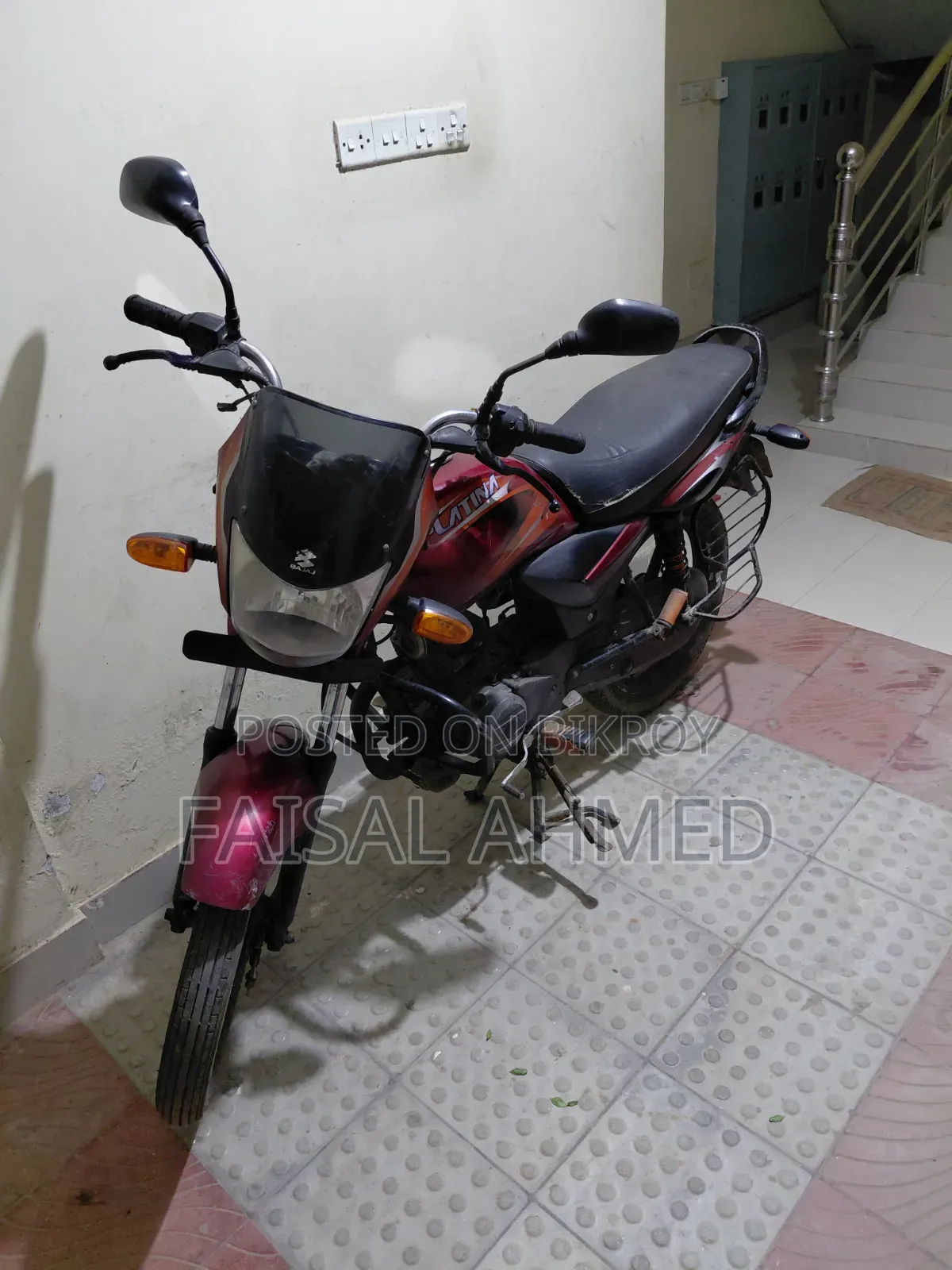বাজাজ প্ল্যাটিনা ১০০ ২০১৪ রেড