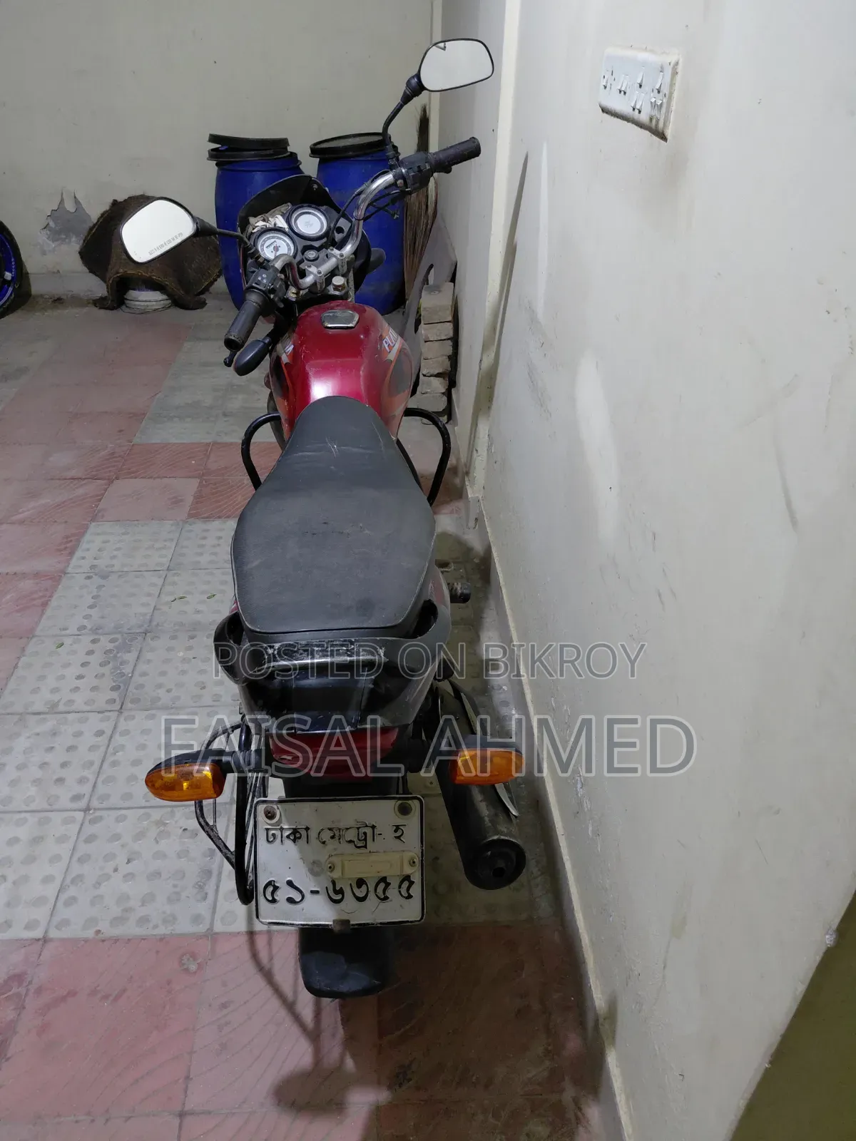 বাজাজ প্ল্যাটিনা ১০০ ২০১৪ রেড