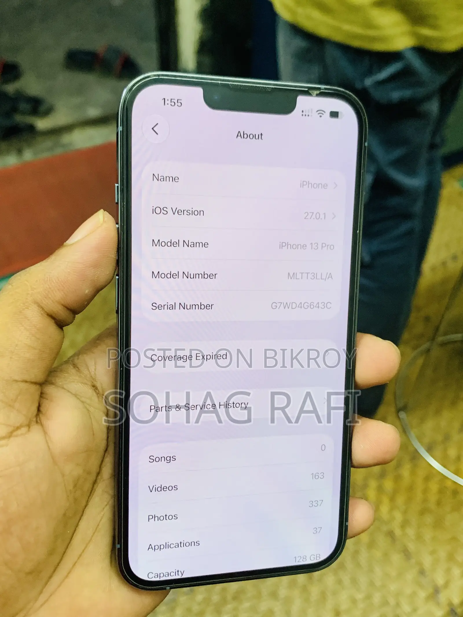 অ্যাপল আইফোন ১৩ প্রো ১২৮ জিবি পার্পল