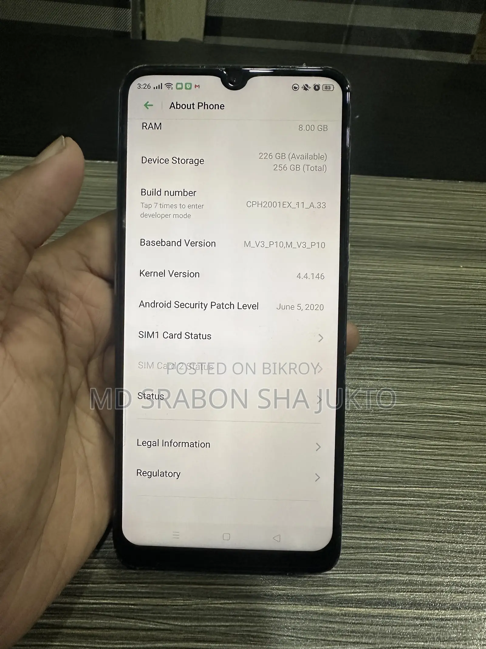 Oppo Reno15 F 5G 256 GB Blue
