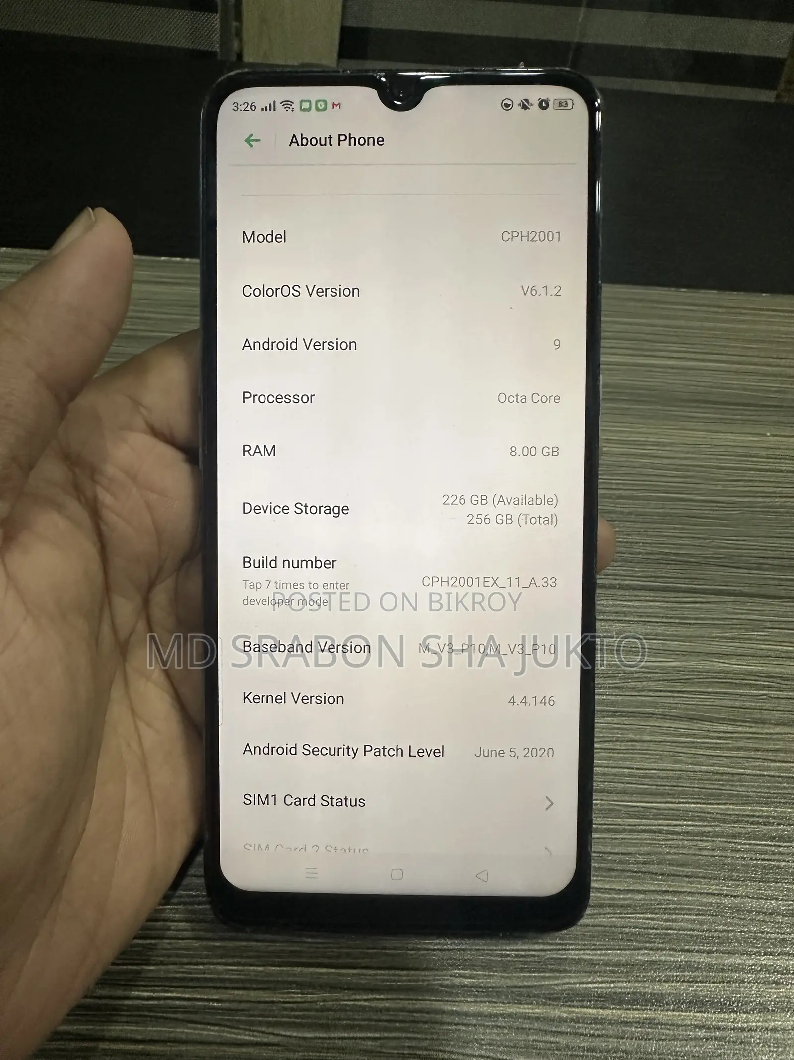 Oppo Reno15 F 5G 256 GB Blue