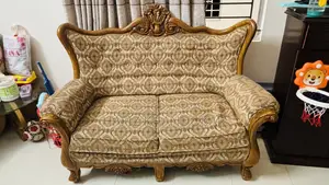 Classic Wooden Sofa Set – 3+2+1 Seater | Premium Design