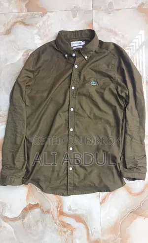 High Quality Lacoste Olive Green Shirt Size: M