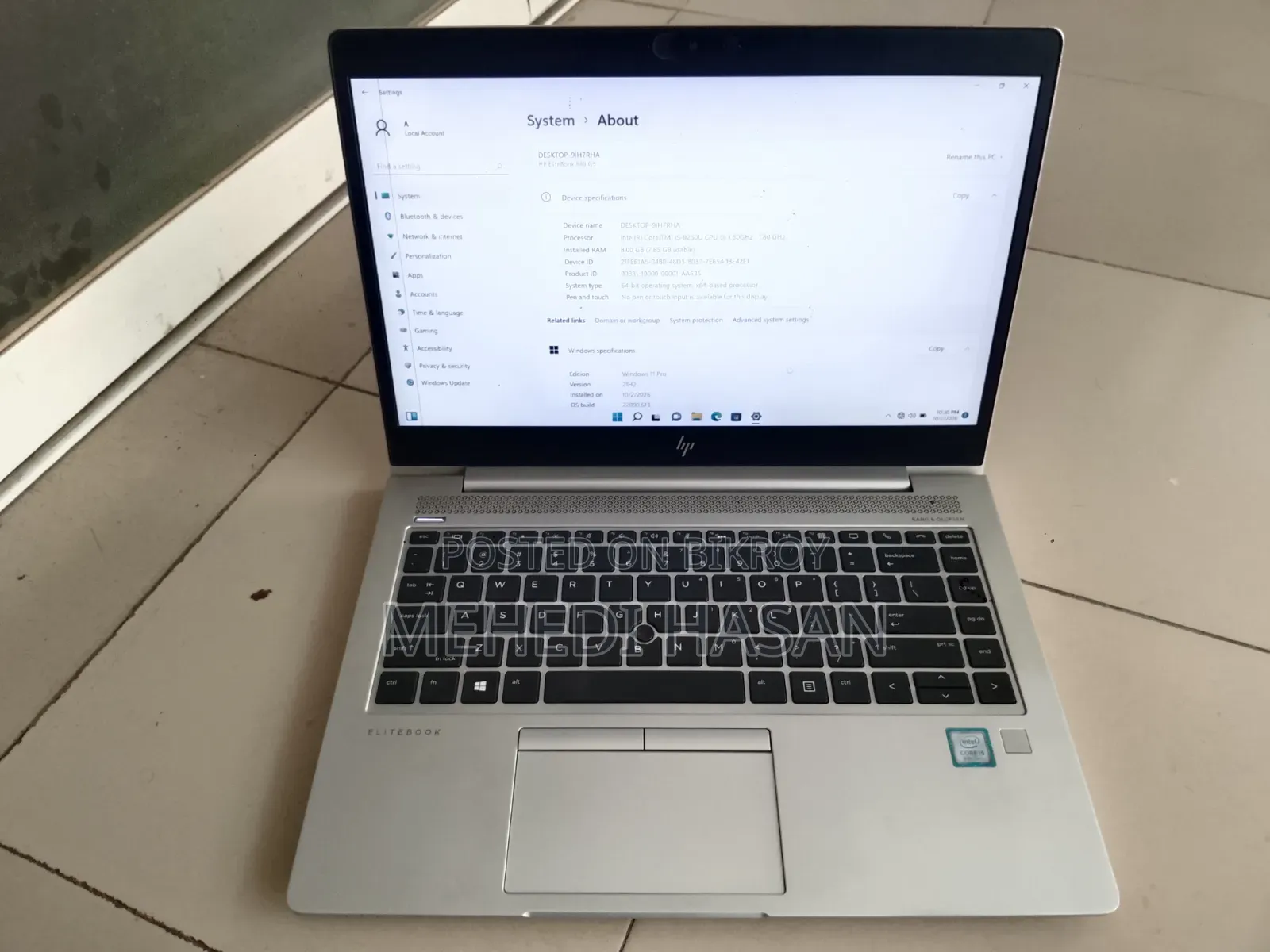 Laptop HP EliteBook 840 G6 8GB Intel Core i5 SSD 256GB