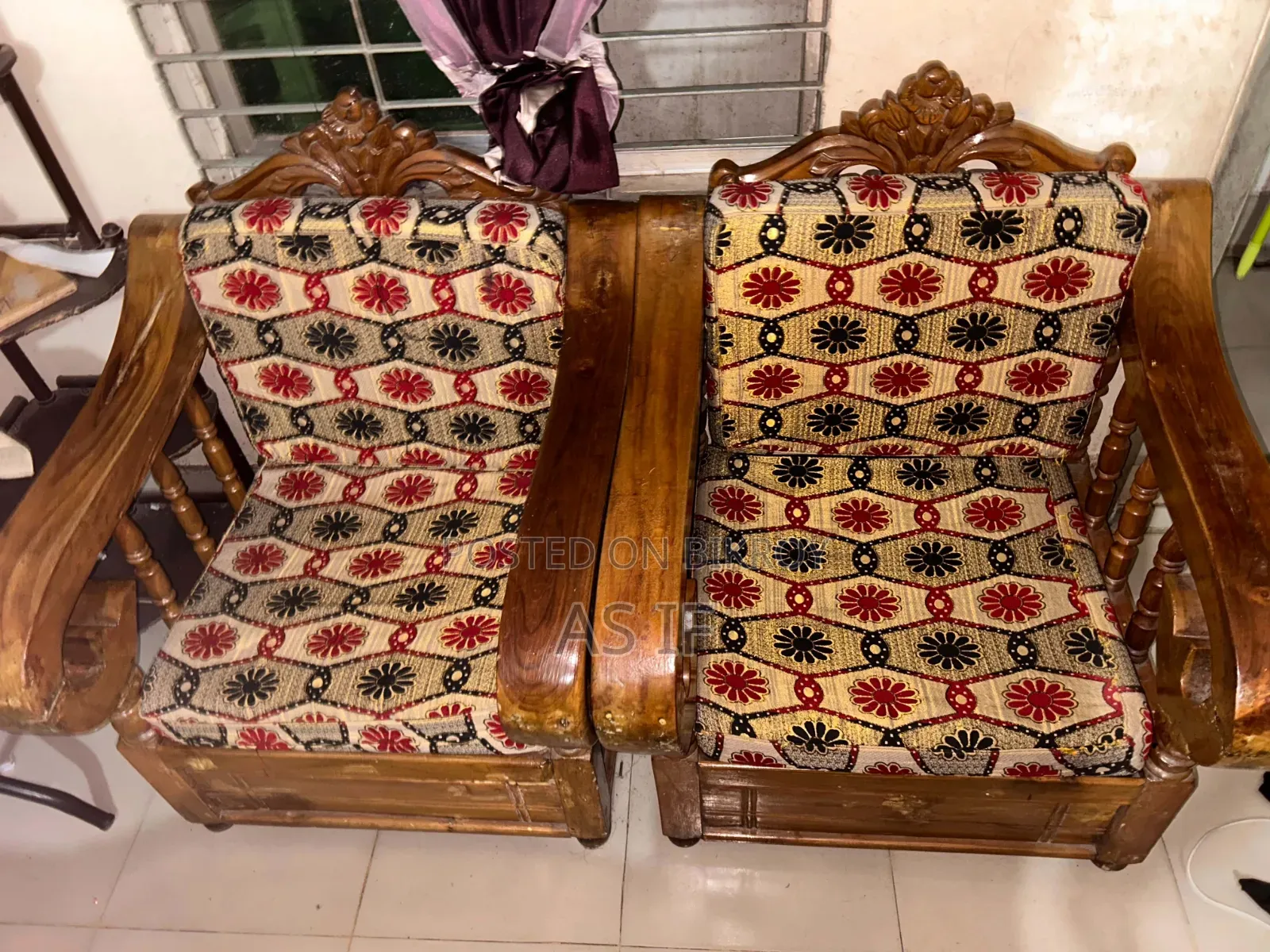 Original Teak Wood Sofa Set