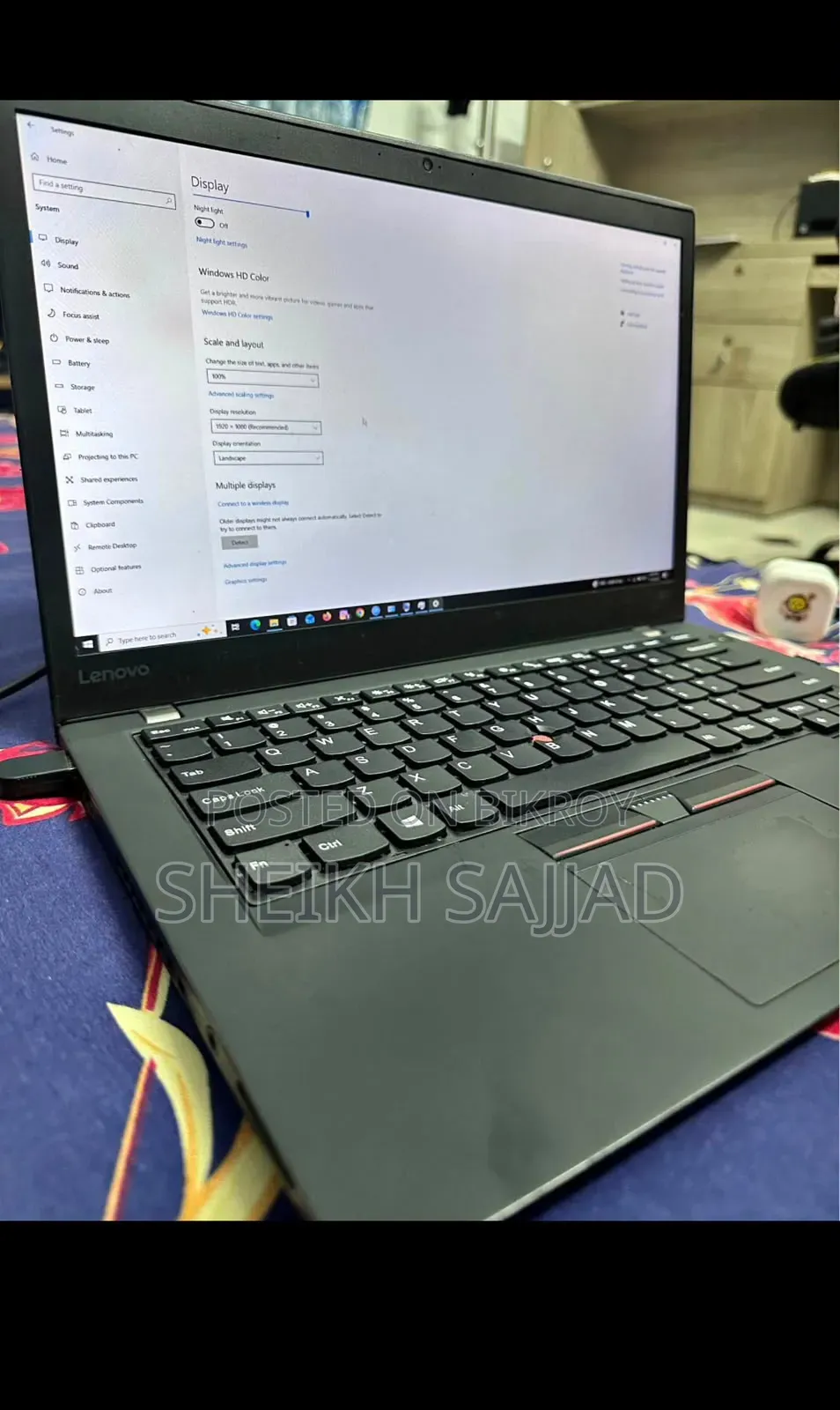 Laptop Lenovo ThinkPad T470s 8GB Intel Core i5 SSD 256GB