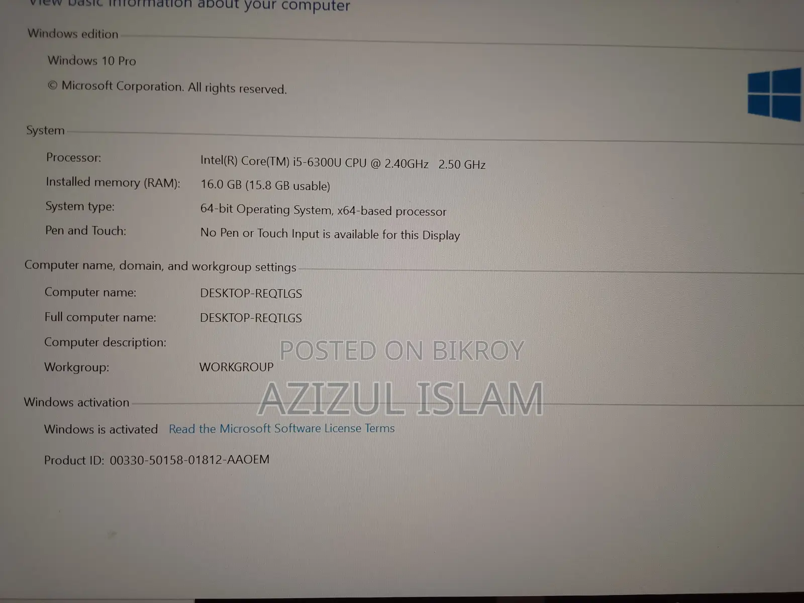 Laptop Lenovo ThinkPad T470 16GB Intel Core i5 SSD 256GB