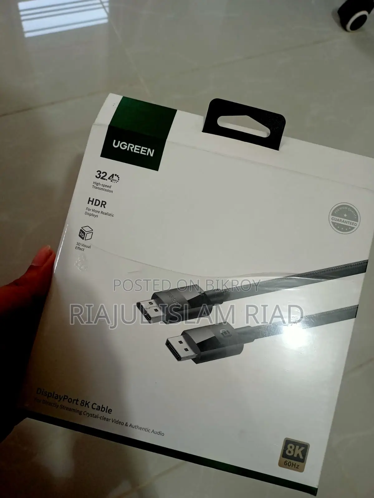 UGREEN DisplayPort 8K Cable DP 1.4, 3 Meter Long