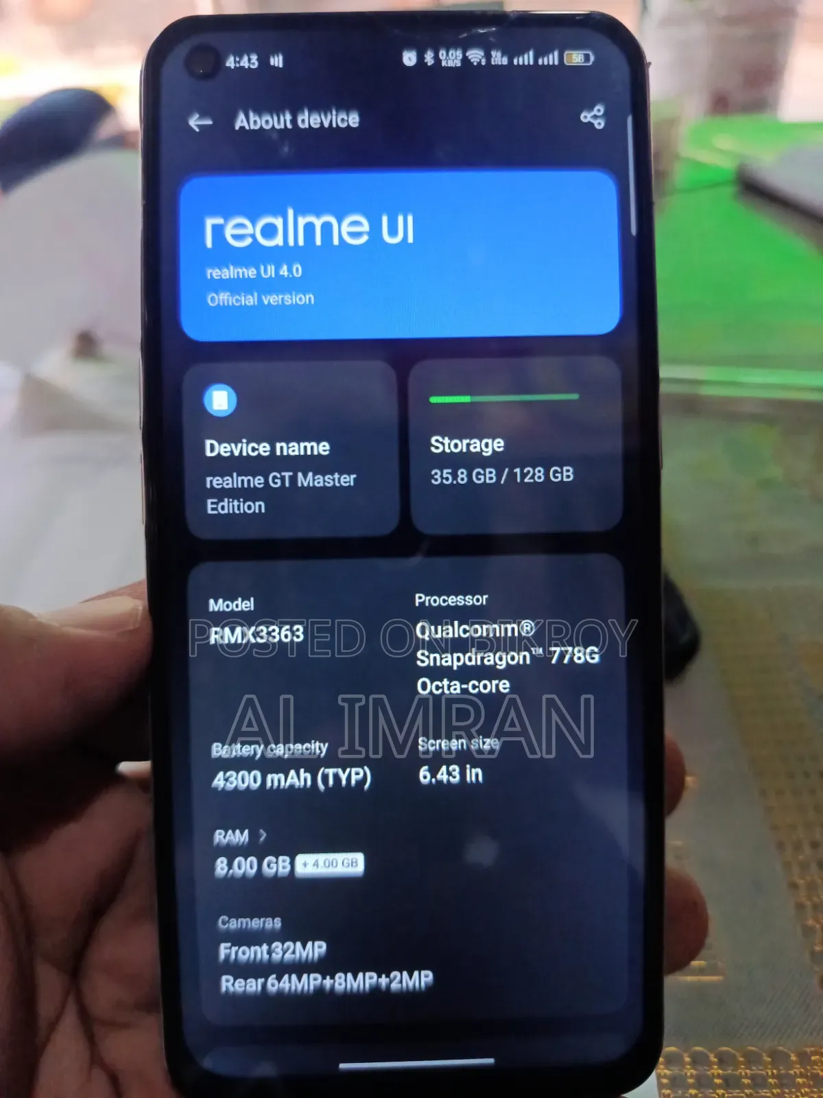 Realme GT Master Edition 128 GB Gray