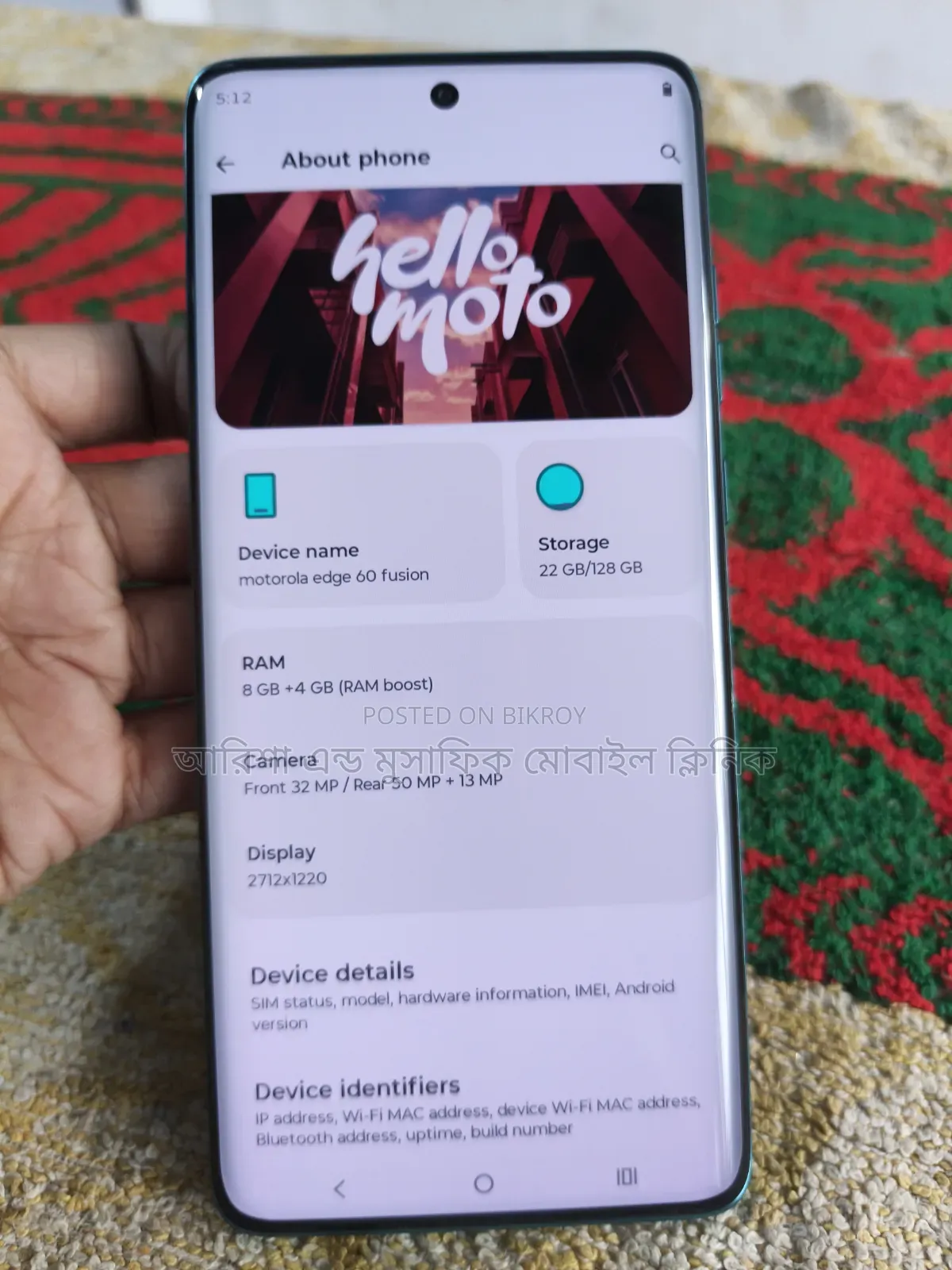 Motorola Edge 60 Fusion 128 GB Gray