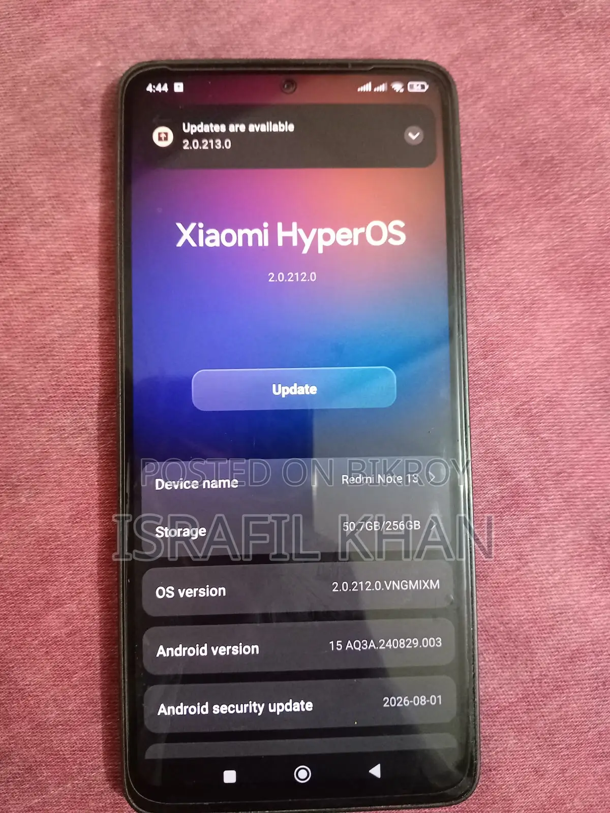 শাওমি রেডমি নোট ১৩ ২৫৬ জিবি ব্ল্যাক