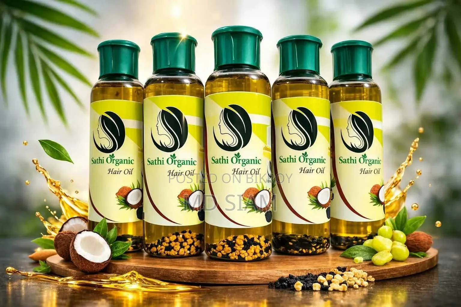 Hair oil contains 40 natural ingredients.