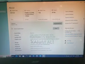 ল্যাপটপ এসার এসপায়ার ৫ ৮জিবি ইন্টেল কোর আই৫ এসএসডি ১২৮জিবি